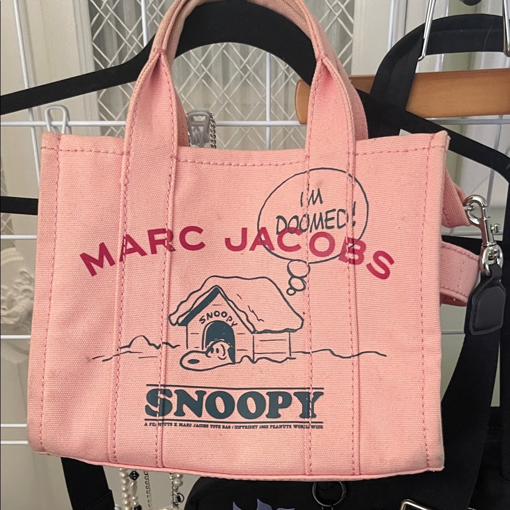 Marc Jacobs Pink Snoopy Canvas Tote